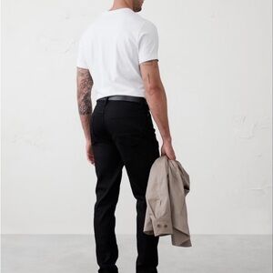 Banana Republic Slim Traveler Jean, Black Wash, 33X30